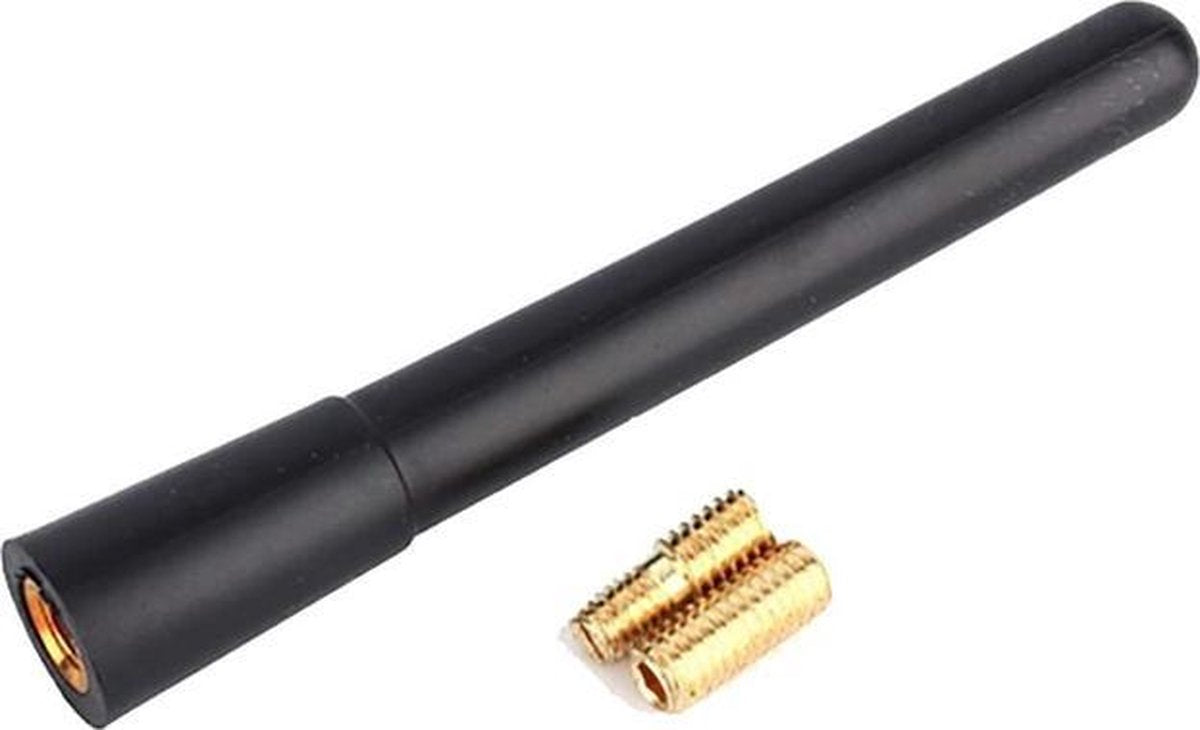 Korte auto-antenne voor FM / AM - Universele auto antenne - Topkwaliteit - Zwart - 10cm lang -