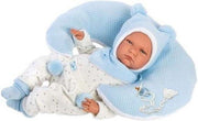 Llorens 74051 Lalka bobas Lalo p?acz?cy 42 cm niebieska poduszka