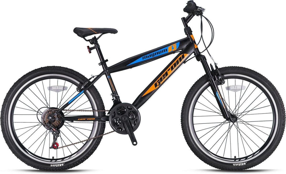 MAGNUM MTB 24 INCH 21 SPEED BLACK ORANGE