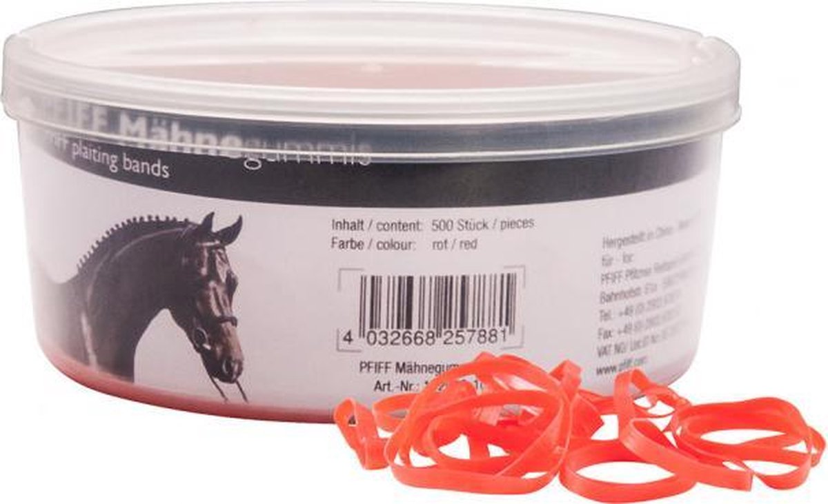 Elastiekjes breet kleur Rood