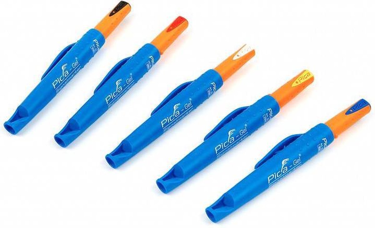 Pica Gel Markeerstift 2-8 mm voor vettige en natte ondergrond temperatuur bestendig tot 70 graden - Zwart