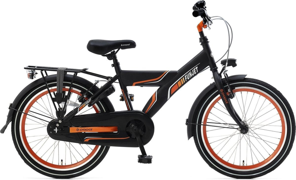 Supersuper Funjet X Kinderfiets - 20 inch - Zwart/Oranje