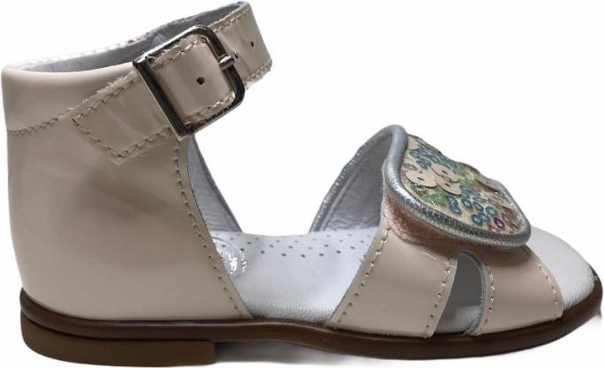 Beberlis gesp pailletjes lederen sandalen 20183 lak licht roze Mt 20