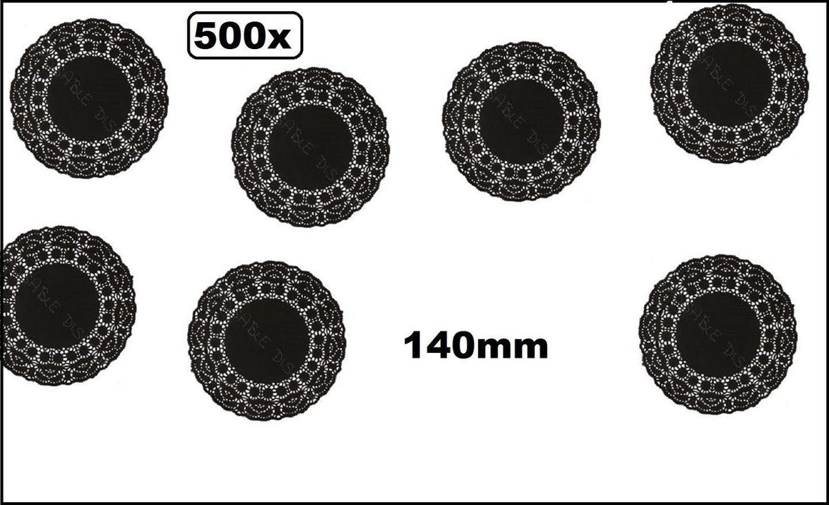 500x Taart rand rond 140mm zwart - bakken taart randen koken eten food gebak