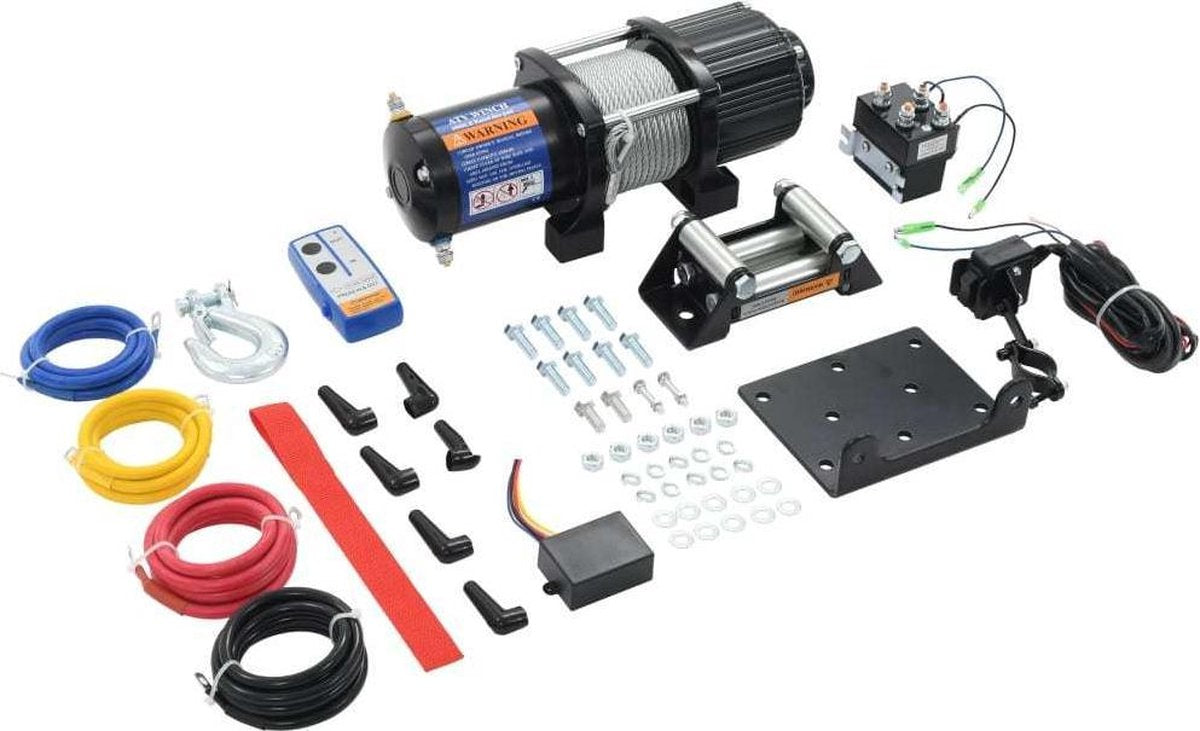 Elektrische lier 12 V 4500 lbs 2040 kg met Afstandsbediening - Bumperlier -Elektrische takel