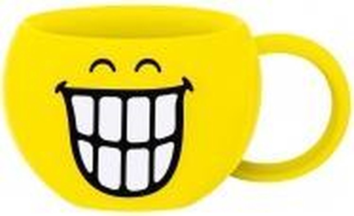 Zak!Designs Smiley 2.0 Mok - Keramiek - 300 ml - Teeth - Geel