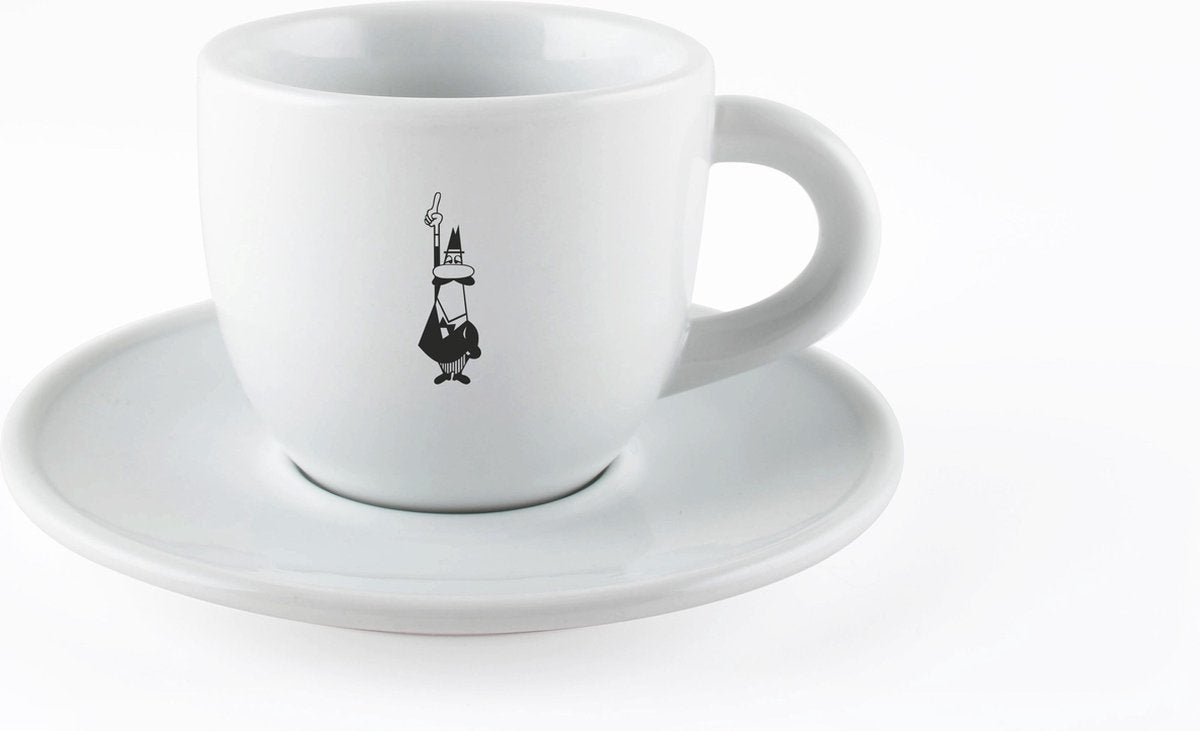 Bialetti Cappuccinokop met schotel - porselein