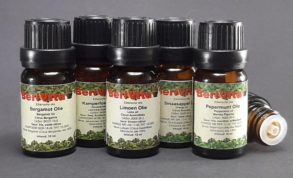 Zomer Olie 5x10ml Etherische Olie Set - Bergamotolie 10ml