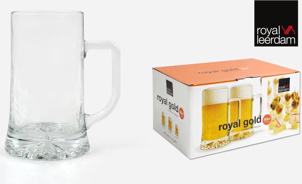 Royal Leerdam Royal Gold bierpul - 50CL - 6 stuks