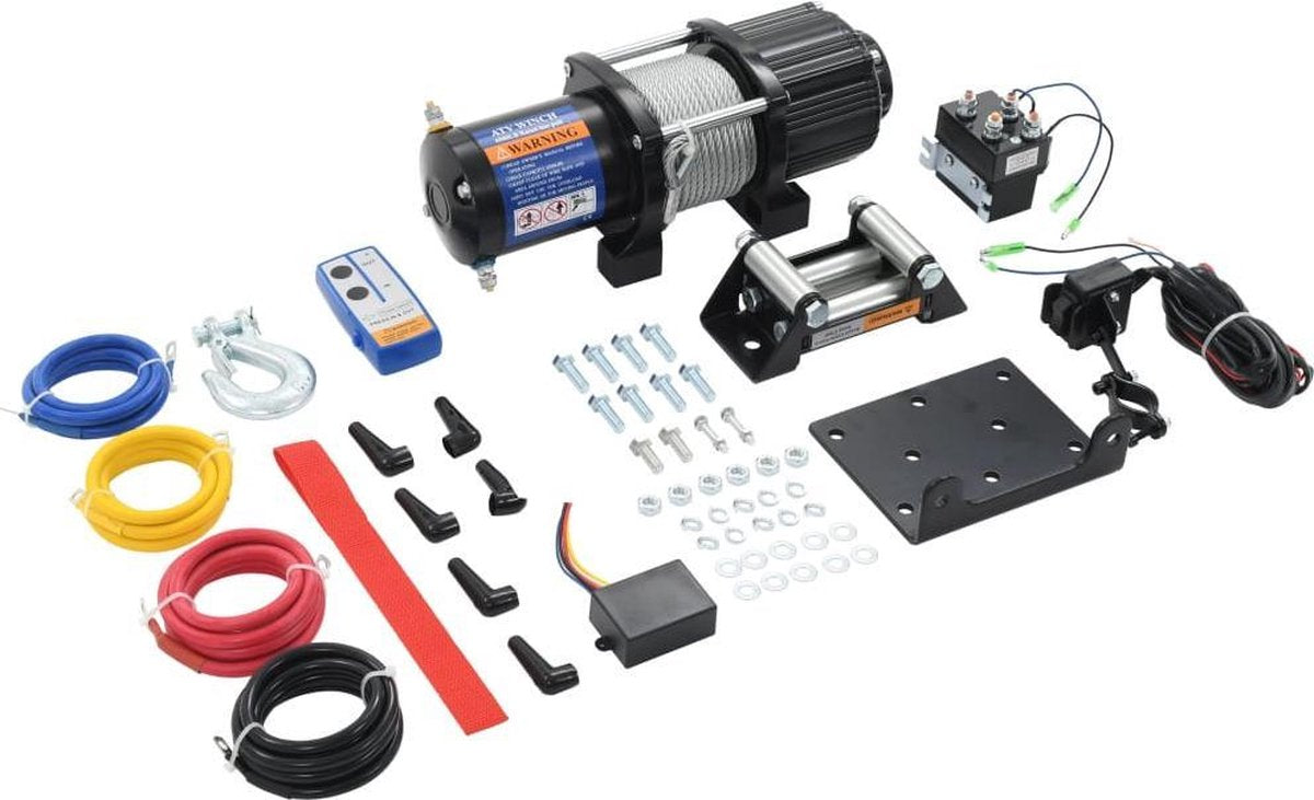 vidaXL Lier elektrisch 12 V 4.500 lbs 2.040 kg met afstandsbediening
