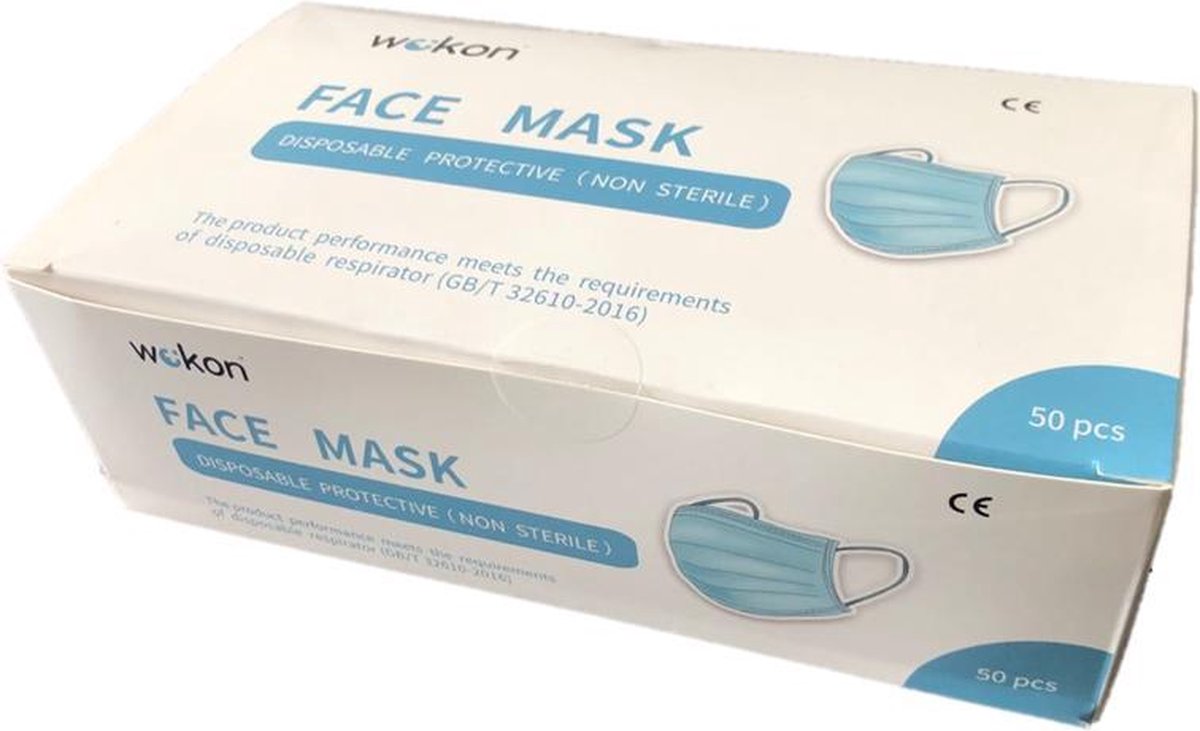 50 stuks mondkapjes | 3 laags | niet medisch | mondmasker