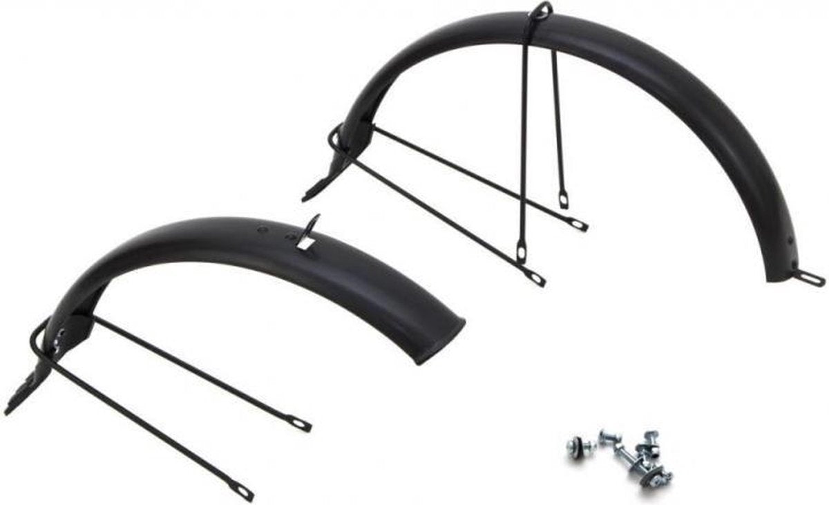 Spatbord Set -Mibo Malaga/Split/Universe 26/20" - Zwart