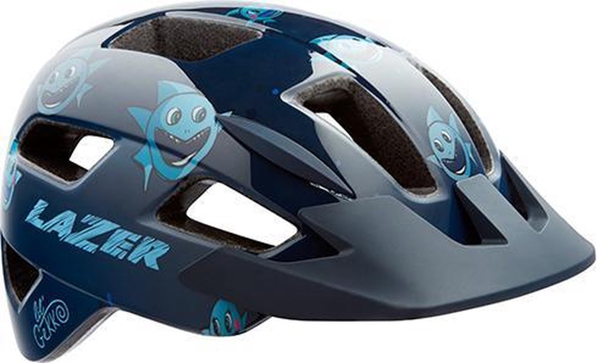 Lazer Fietshelm Lil' Gekko Sharky Junior 46-50 Cm Donkerblauw