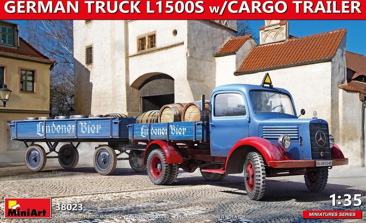 1/35 GERMAN TRUCK L1500S W/CARGO TRAILER (3/21) * - modelbouwsets