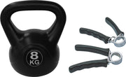 Tunturi - Fitness Set - Knijphalters 2 stuks - Kettlebell 8 kg