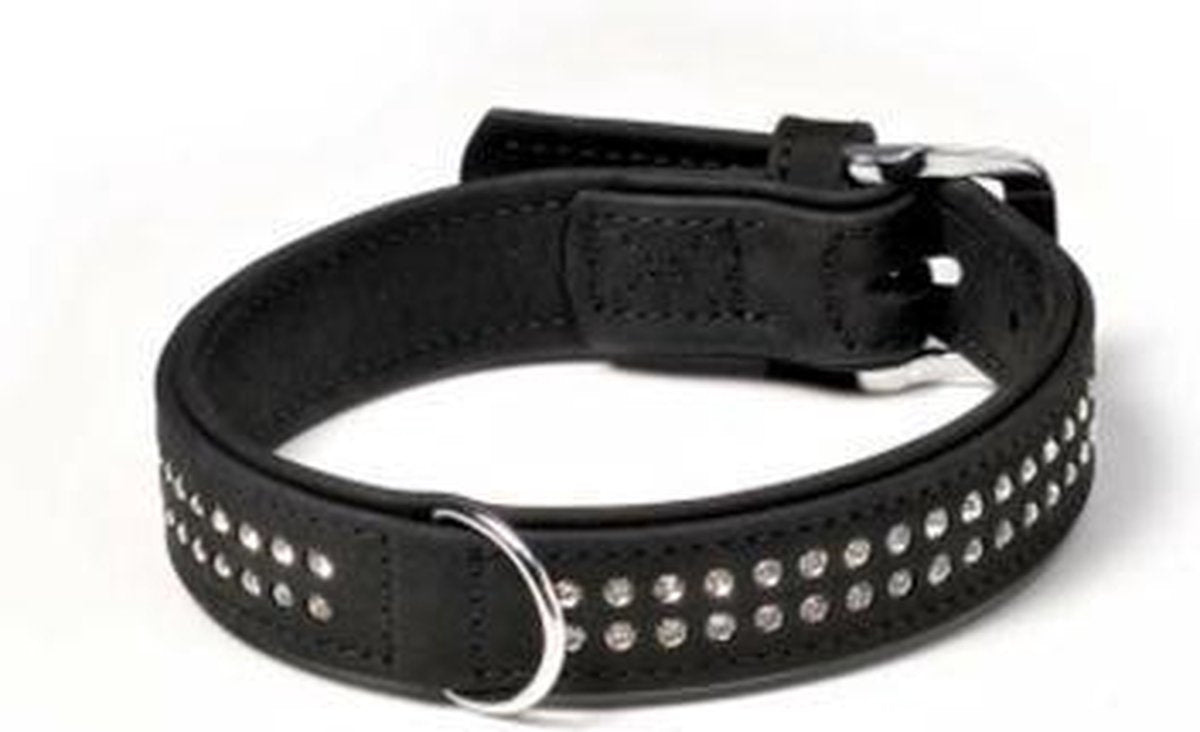 Karlie Buffalo Strass Halsband - Zwart - 45 cm x 22 mm