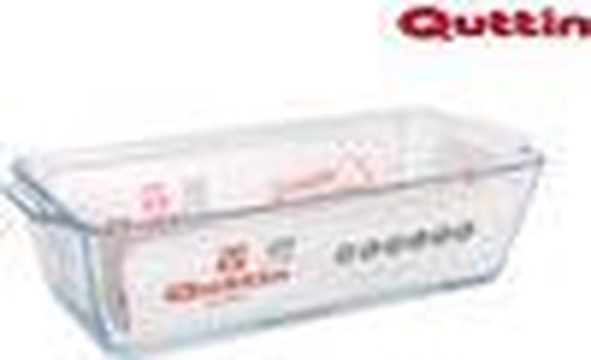 Rechthoekige glasbron 23x10cm 825cc qutin