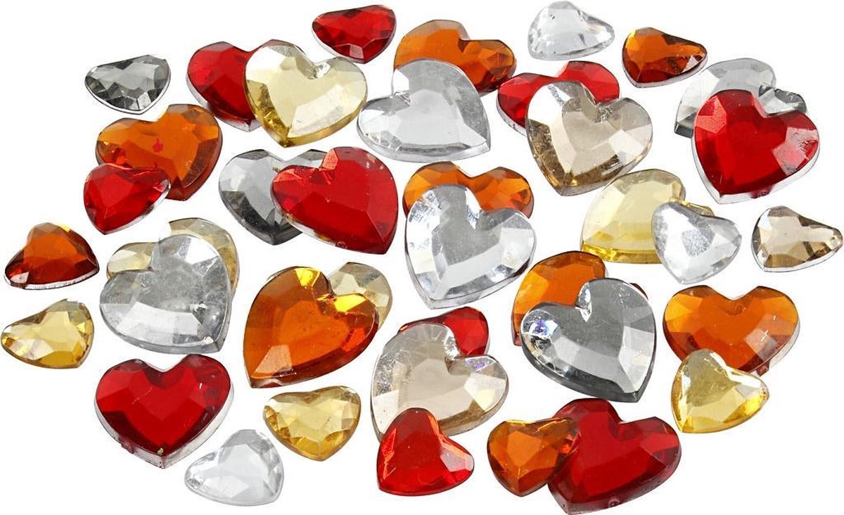 Creative Strasstenen Harmonie 6x9x12mm Harten Rood 360 Stuks
