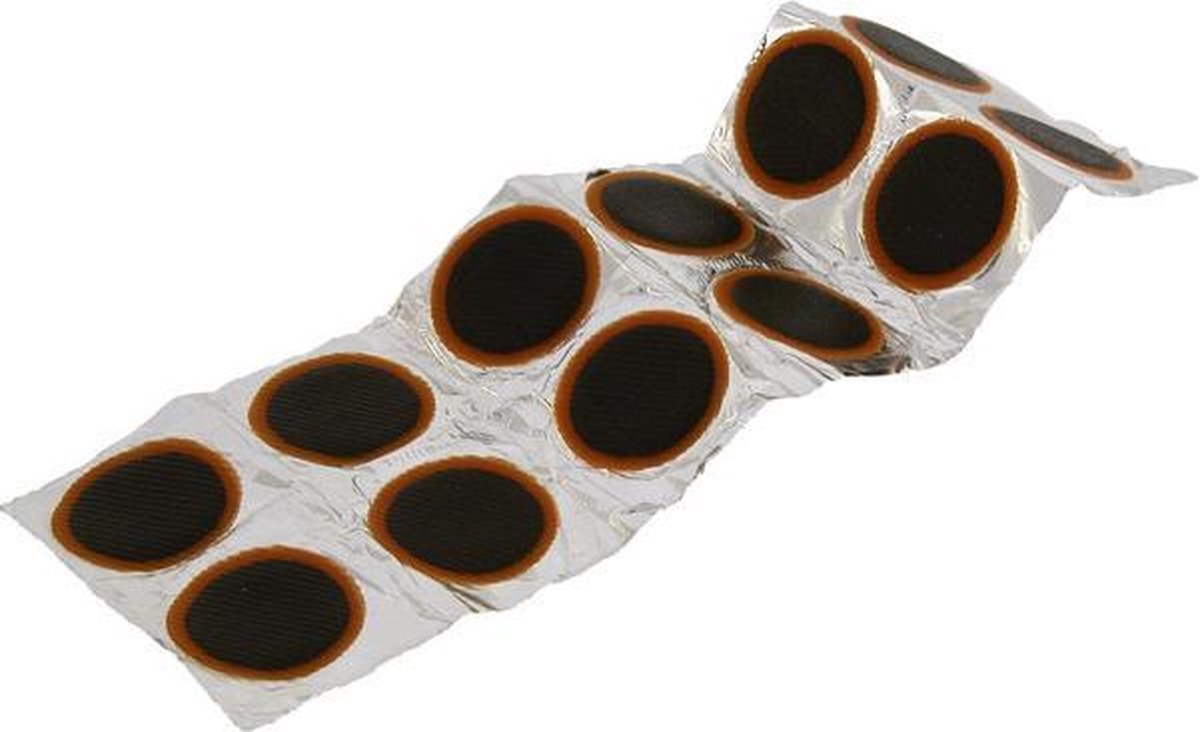 Dresco Binnenbandpleister 25 Mm Rubber Zwart 12 Stuks