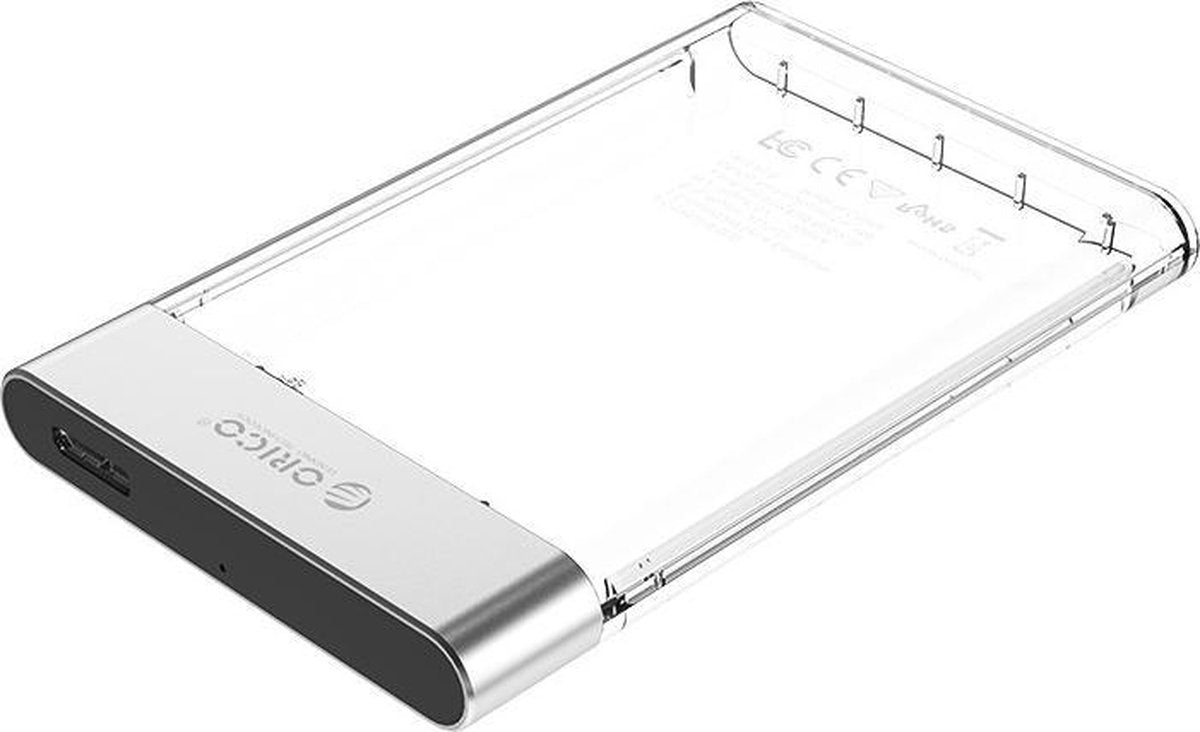 Orico harde schijf behuizing 2.5 inch - Transparant - aluminium alloy