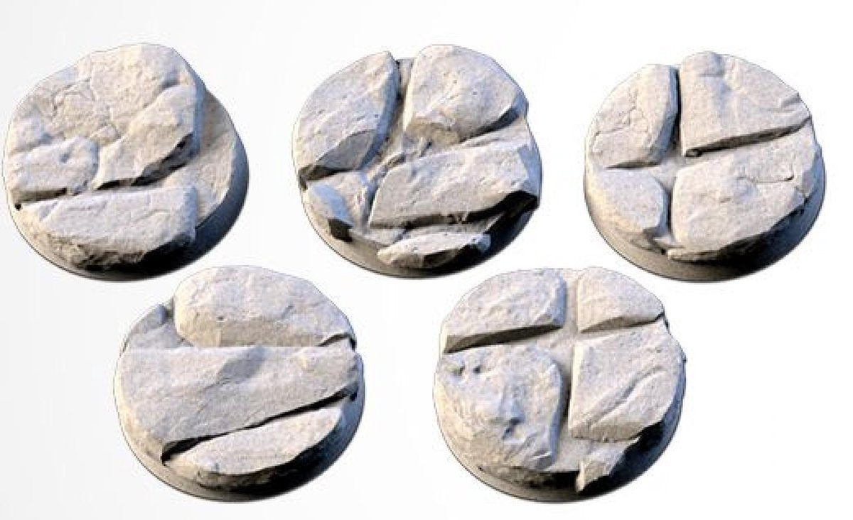 Txarli Factory - 25mm Wargames bases (8 stuks) - Volcanic - Warhammer