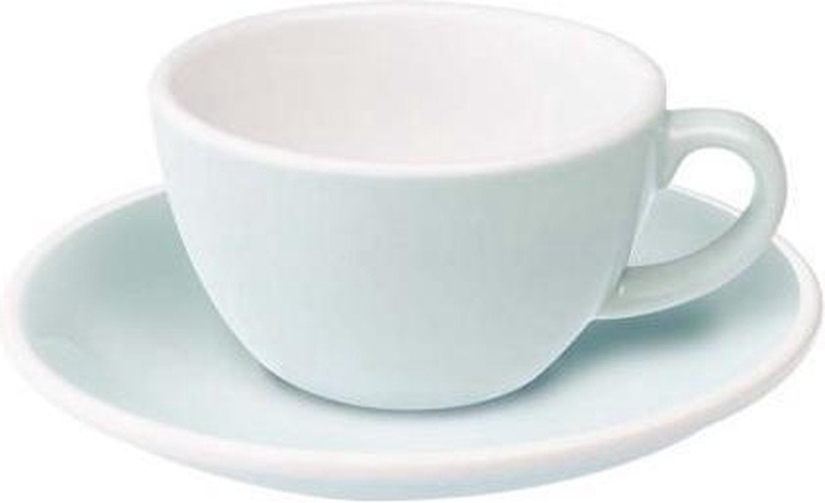 Loveramic Flat White Koffie kopje met schotel - River Blue - 150ml