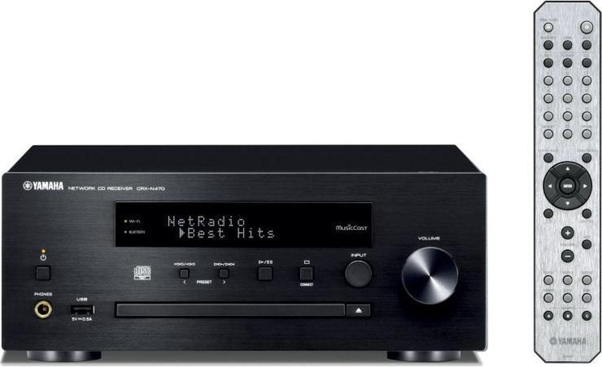Yamaha CRX-N470D Streaming/Versterker/DAB+Receiver met CD-speler en USB