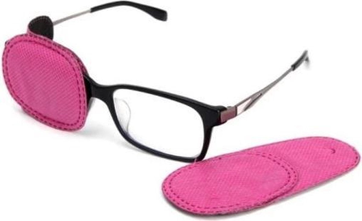 2 x Roze Brilpatch – Brilpleister – Amblyopie – Lui Oog -Afdekken Lui Oog – Oogpleister – Occlusietherapie