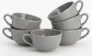 Lite-Body  Hermes  Soepkom met oor - Set van 6 stuks - 12 cm/30 cl - Aardewerk - Grijs