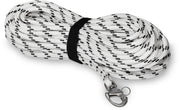 Spinakerval kant en klaar 12mm 40 meter blauw swivel snap shackle