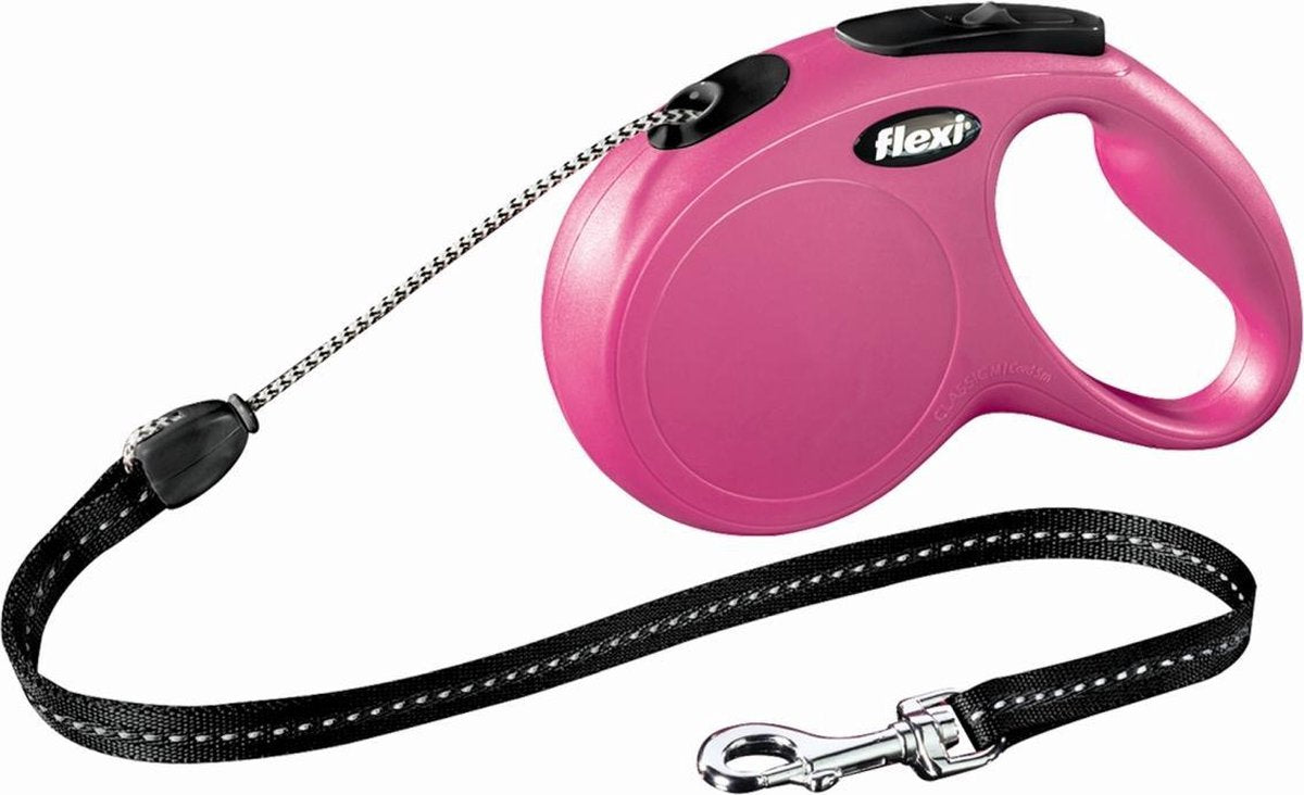 Flexi New Classic Tape - Hondenriem - Roze - M - 5 m