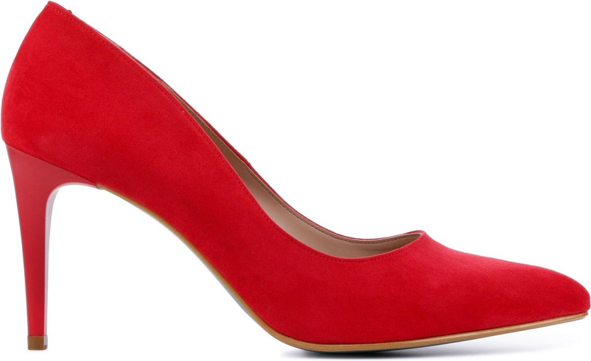 Giulia Vrouwen Suède  Pumps / Damesschoenen Naaldhak hoogte 8 cm en hoger   - Giulia 8 sue - Rood - Maat 39