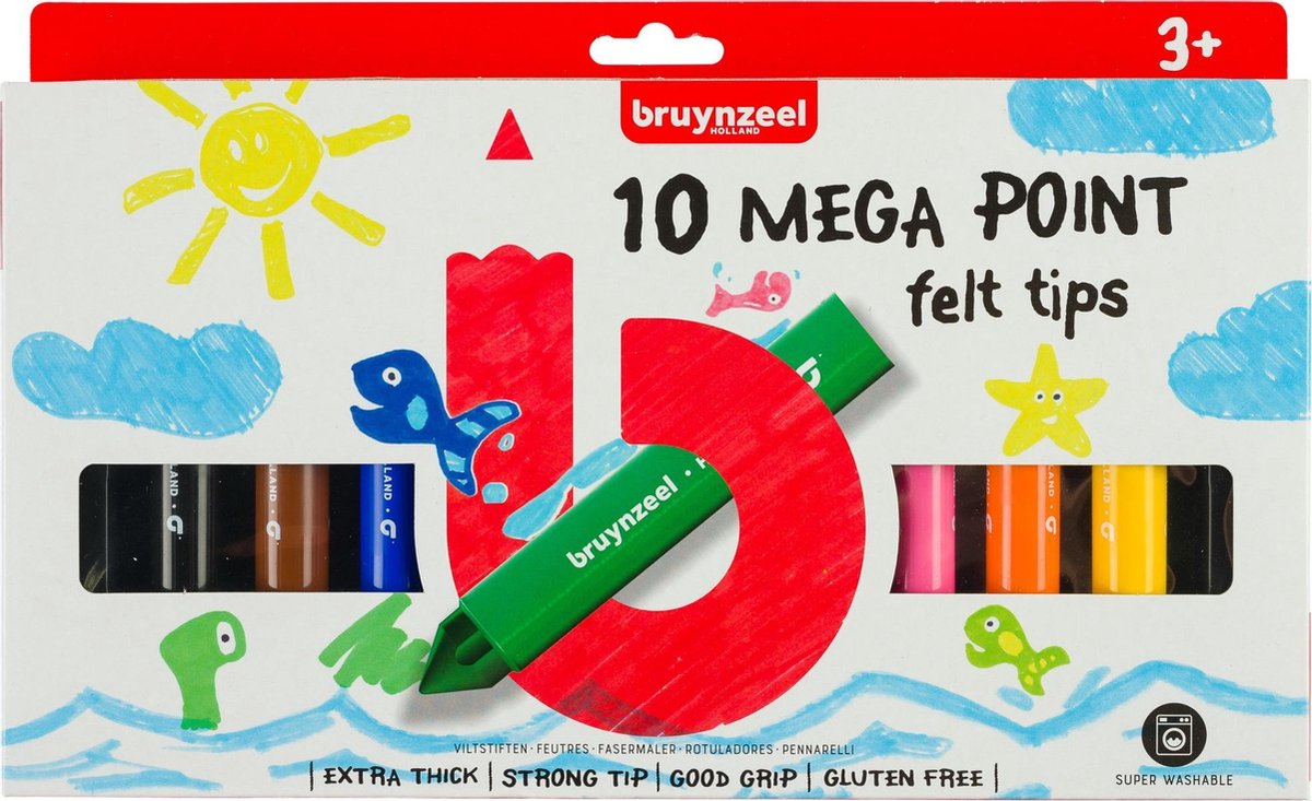 Bruynzeel Kids 10 mega viltstiften