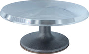 Luxe Taartplateau – Draaibaar Taartplateau – Draaiplateau Taart – Taartschaal – Cake Stand – Diameter van Ø30 cm – Ideaal voor het snijden en maken van taart – Geborsteld RVS