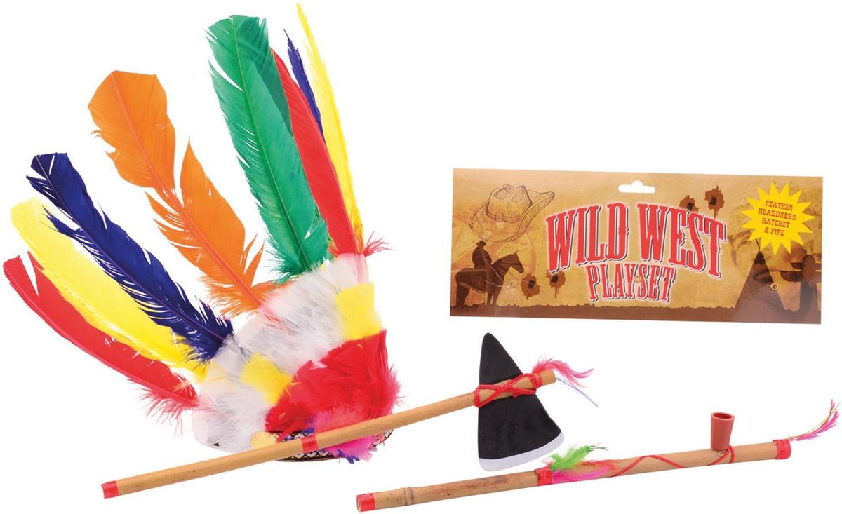 Wild West indianentooi met pijp en bijl