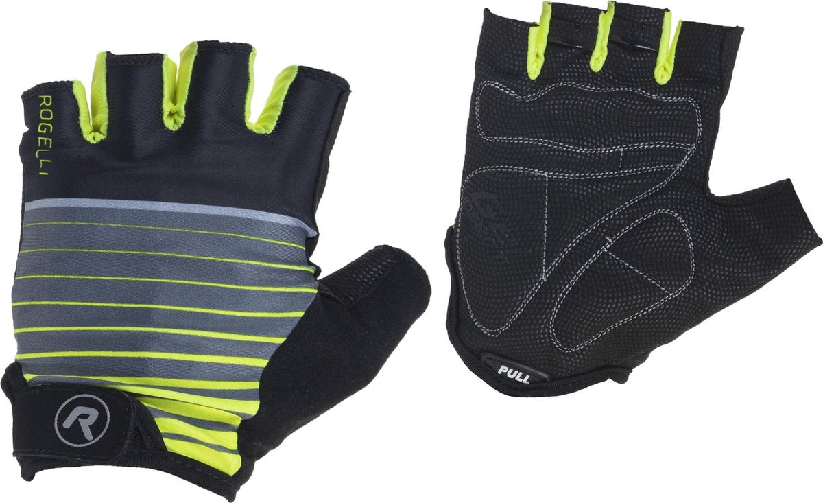 Rogelli Wielerhandschoen Hero - Zwart/Fluor - Maat XL