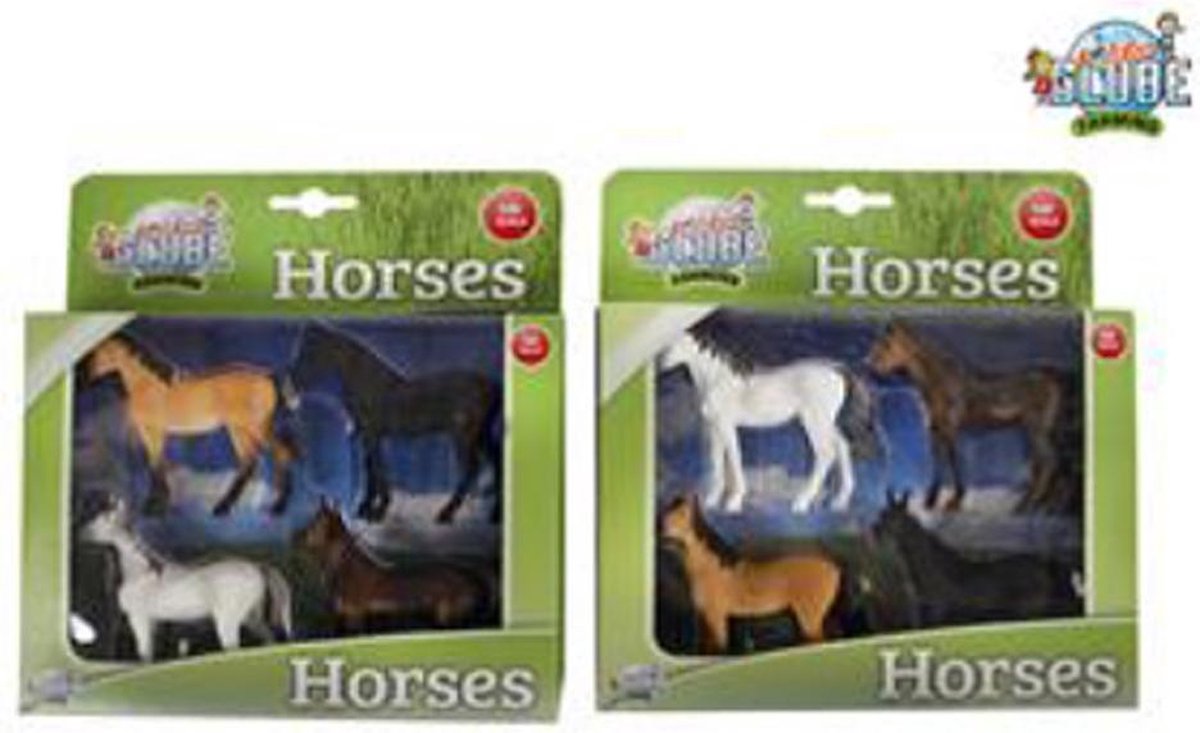 Paarden Kids Globe 4 stuks: schaal 1:32