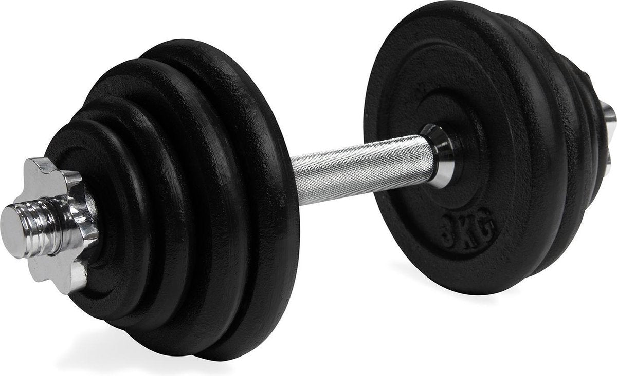 Dumbbellset - VirtuFit Verstelbare Dumbbellset Pro - Halterset - Gietijzer - 15 kg