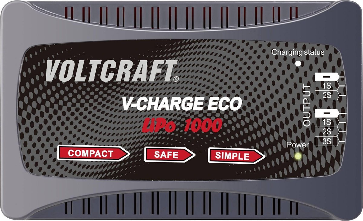 VOLTCRAFT Eco LiPo 1000 Modelbouwoplader 230 V 1 A Li-poly