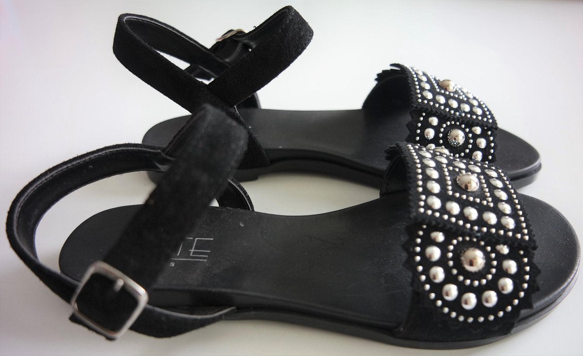 Elite - Camoscio Nero Sandalen - Kleur Zwart - Maat 37