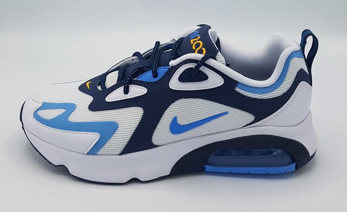 Air max 200 white/ university blue maat 40