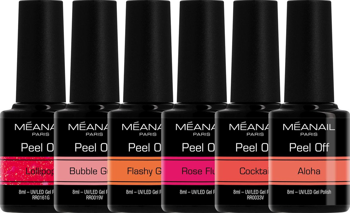 Gellak Peel Off - MEANAIL - Vegan & Cruelty Free - CANDY - Gel nagellak - 6 x 8ml