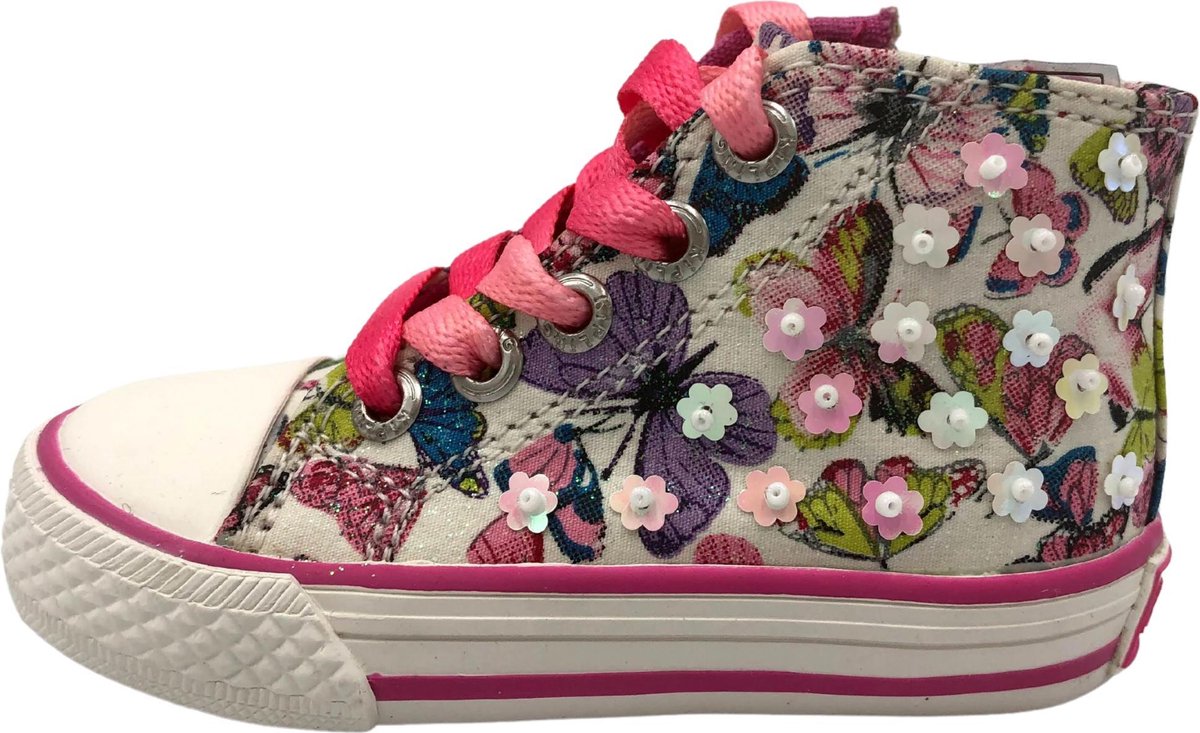 Kipling - Meisjes - Kinderschoenen - Sneakers - Vlinders - Roze - Maat 22