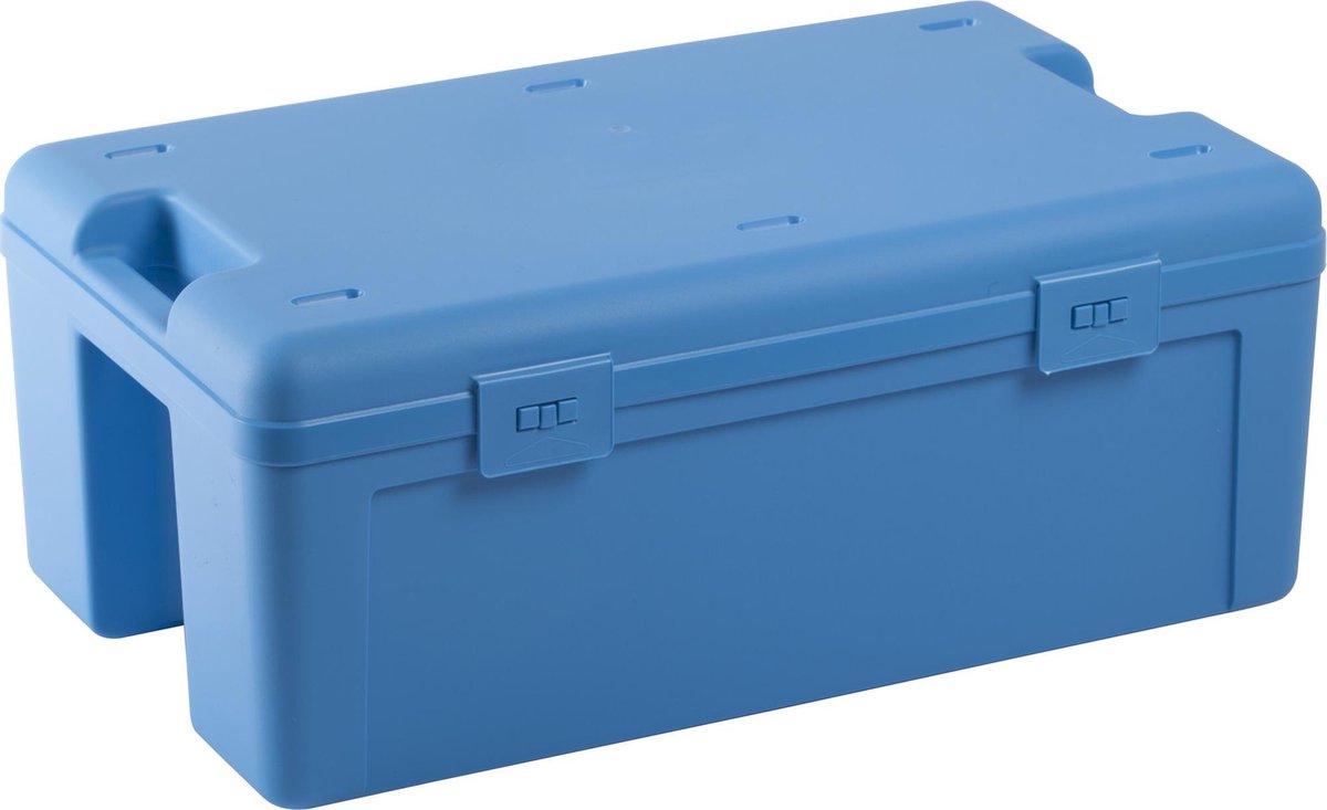 Technosafety Opbergbox - 25L - Opbergboxen met deksel - Stapelbaar - Blauw - Polypropeen