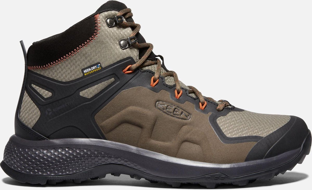 KEEN Explore Mid Waterproof Heren Wandelschoenen - Canteen/Brindle  - Maat 42
