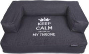 Lex & Max Keep Calm - Losse hoes voor hondensofa - 115x75x35cm - Zwart