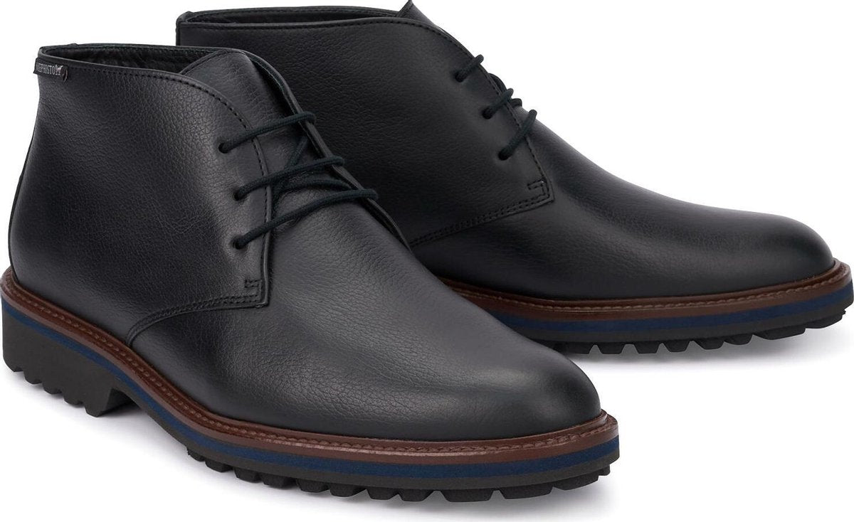 Mephisto BERTO Heren Enkellaars - Zwart - Maat 42.5