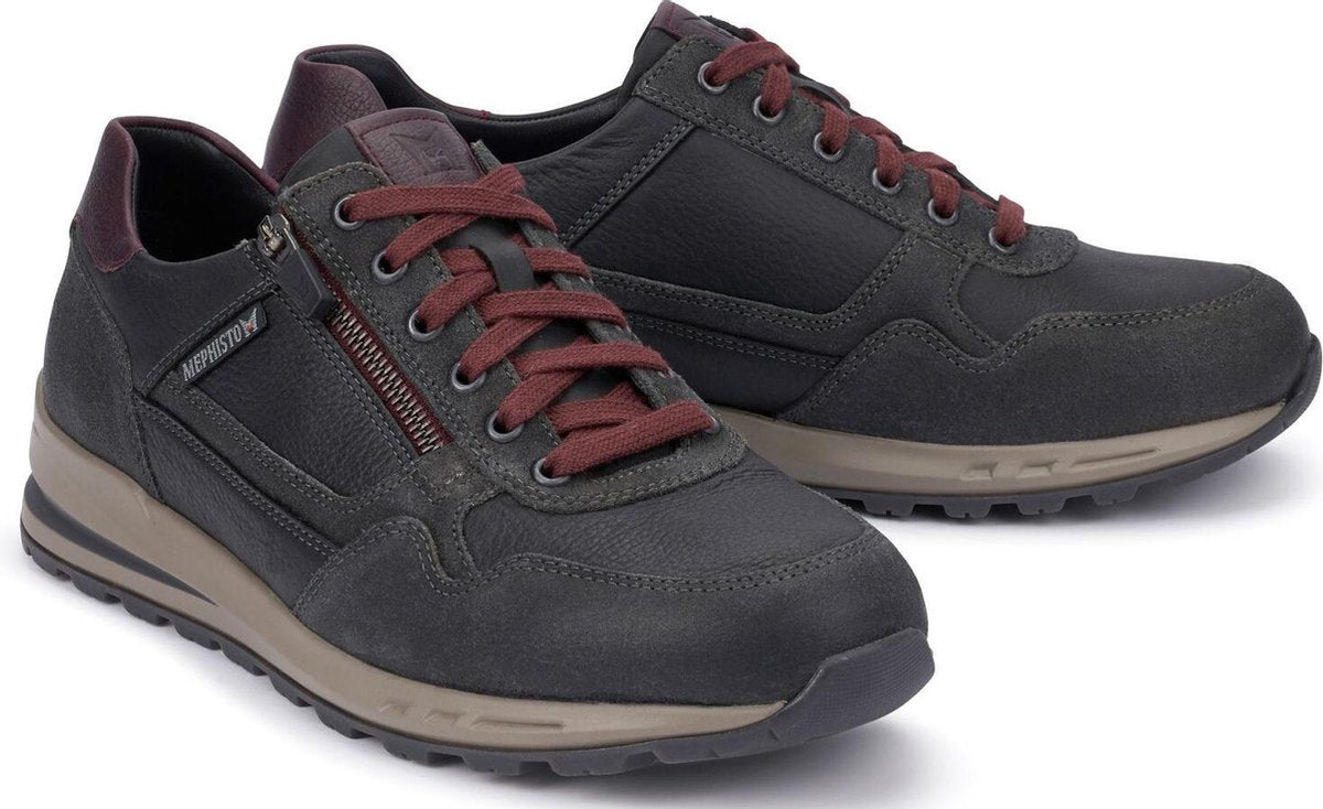 Mephisto BRADLEY heren sneaker - donkergrijs - maat 47