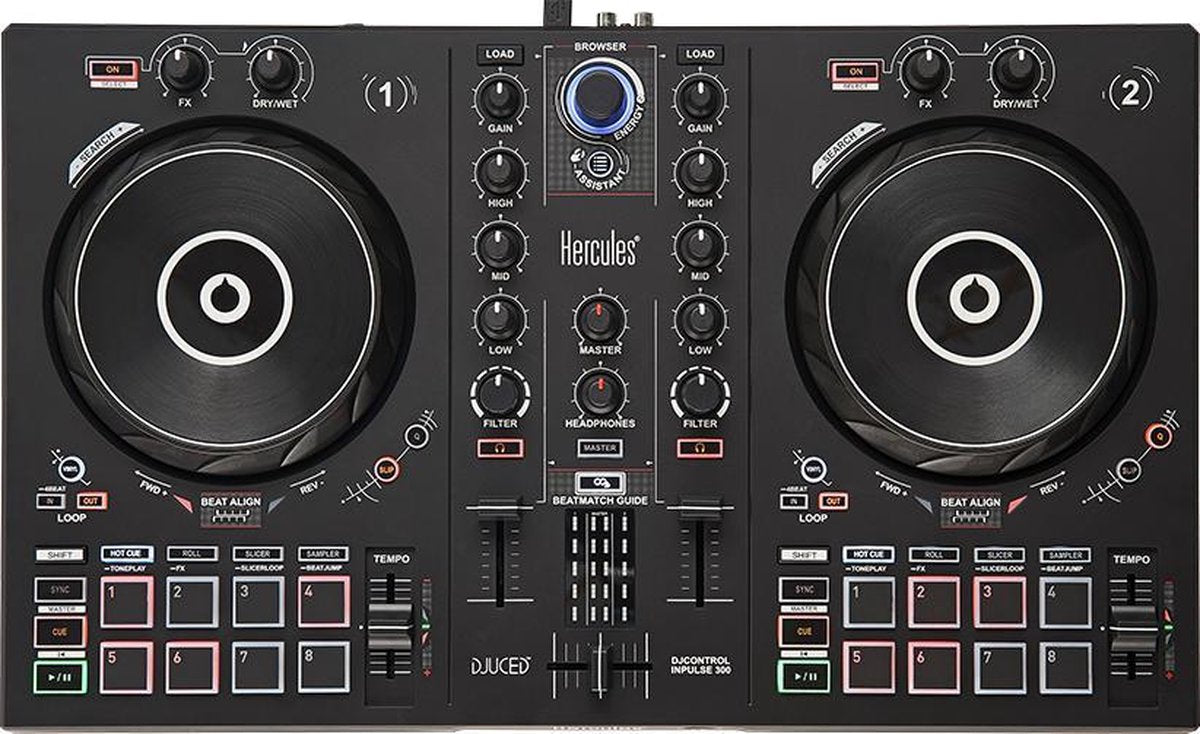 Hercules DJControl Inpulse 300 - DJ controller - Zwart