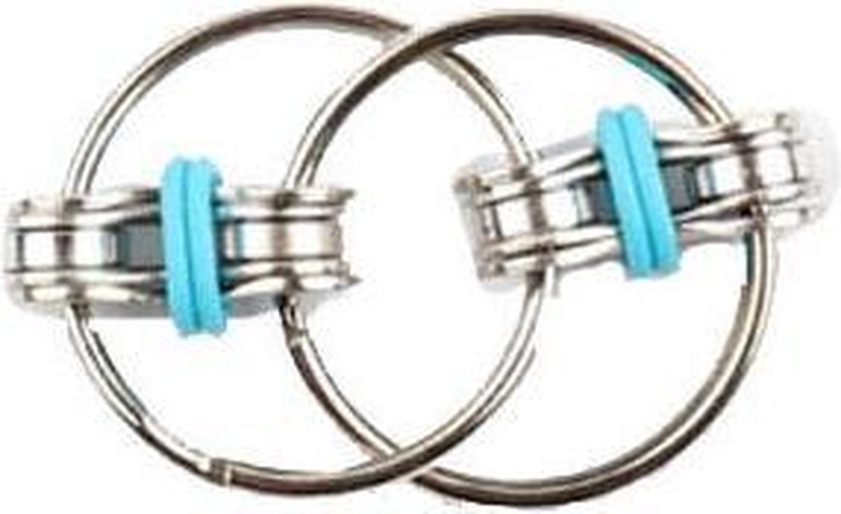 Autisme - ADHD Anti Stress fidget speelgoed - Sleutelhanger - Hand Spinner - Fidget Lager - Tri-Spinner -Blauw